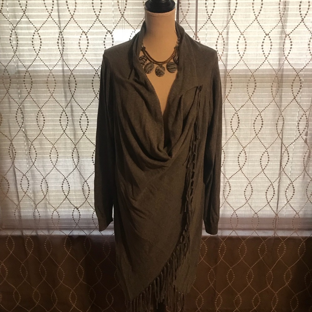 CJBanks Fringed Sweater-2X